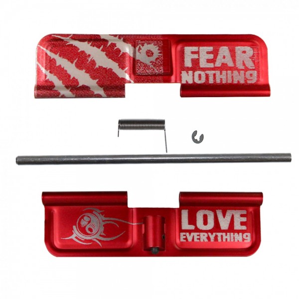 AR-15 Fear Nothing and Love Everything Engraving - Red